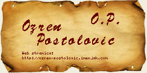 Ozren Postolović vizit kartica